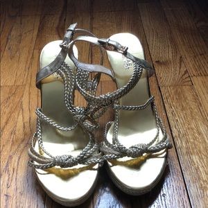 ✨Michael Kors Gold Braided Wedges ✨
